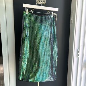 H&M multi colour sequins skirt